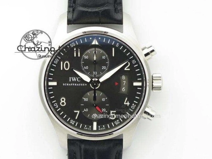 MIROTIME 0514 GoodFit Big Pilot Real PR IW500912 ZF Best Edition Black Dial On Black Leather Strap A 7287